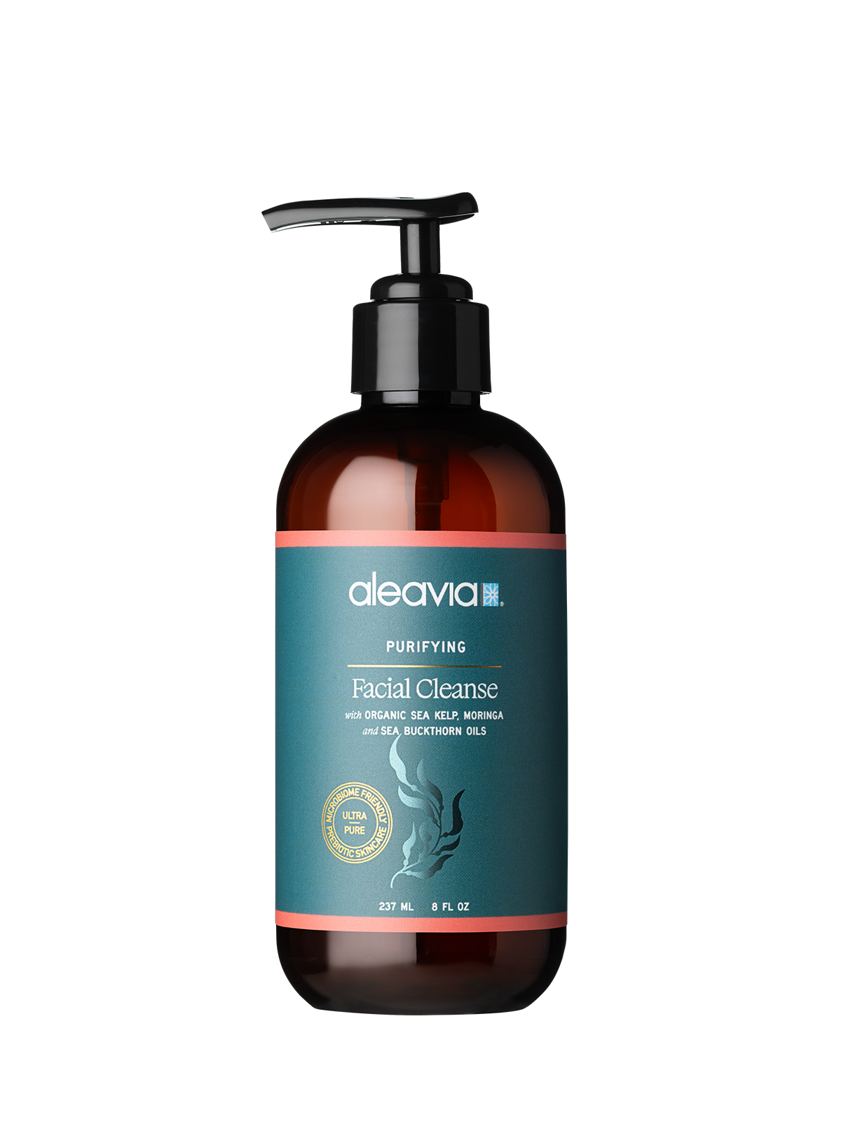 Aleavia Purifying Facial Cleanse – Fragrance-Free Organic & All-Natural Prebiotic, Vegan Face Wash – Nourish your Healthy Skin Microbiome – 8 oz