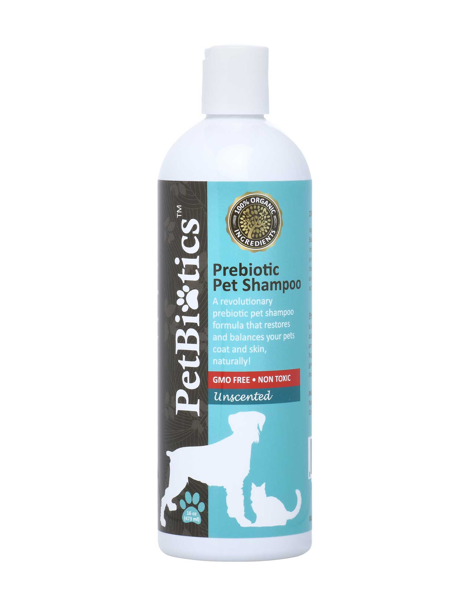 Petbiotics Unscented Prebiotic Pet Shampoo | Natural Dog Shampoo
