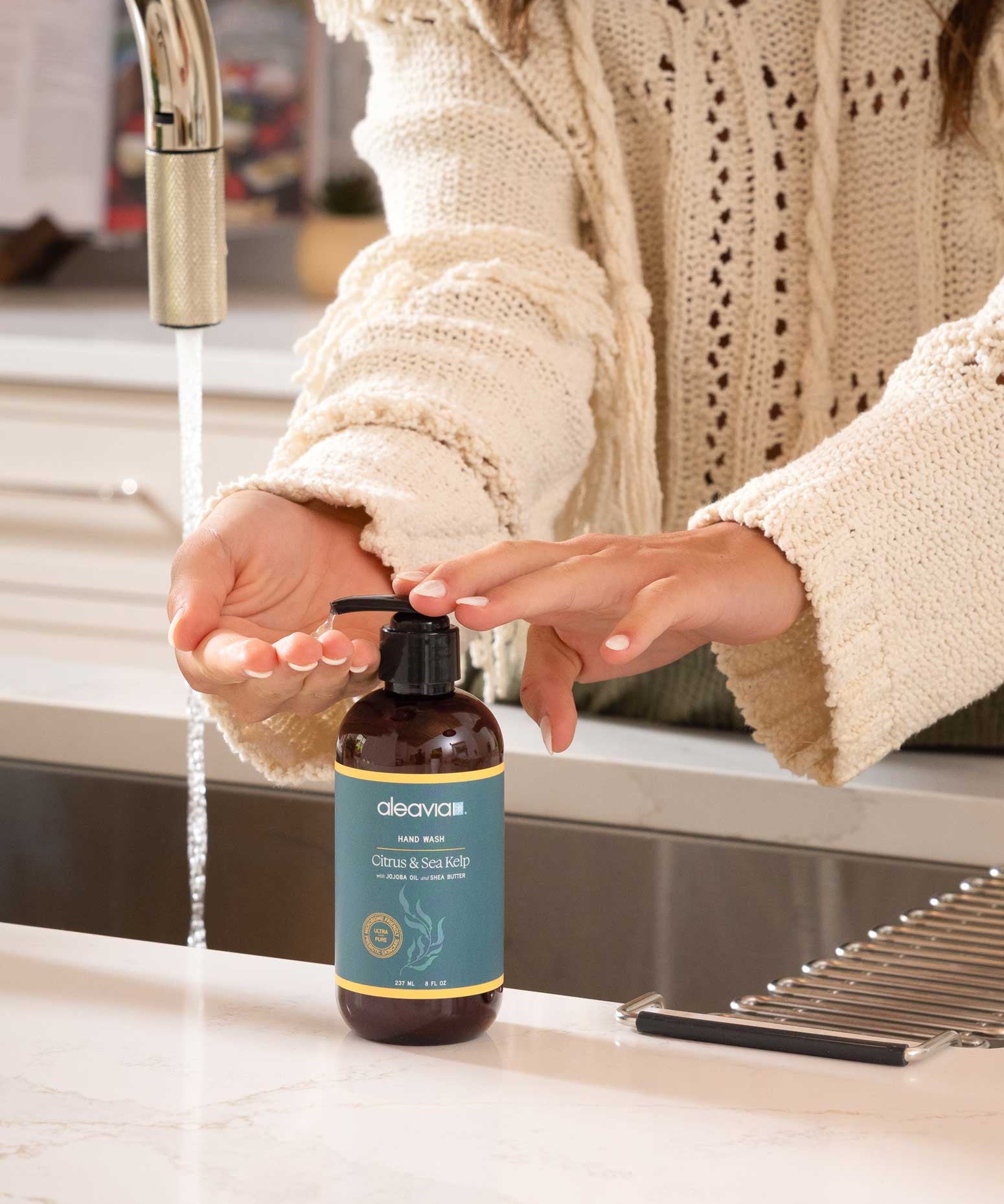 Aleavia Citrus & Sea Kelp Microbiome Friendly Hand Wash | Microbiome Friendly Cleanser