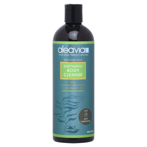 Bottle of Aleavia's Enzymatic Body Cleanse body wash