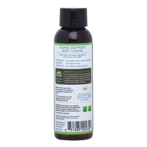 Aleavia Enzymatic Body Cleanse bottle (behind)
