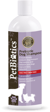 Bottle of Petbiotics prebiotic lavender dog shampoo